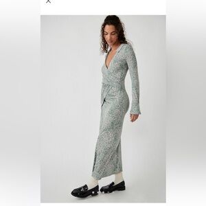 Free People Women’s Shayla Wrap Midi Dress mint
